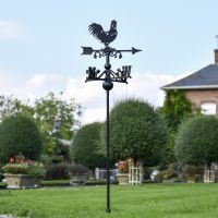 Deluxe Rooster Free Standing Weathervane in Situ Deluxe Rooster Free Standing Weathervane in Situ
