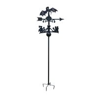Fire Breathing Dragon Free Standing Weathervane in Black