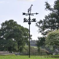 Giraffe Free Standing Weathervane in Use in the Garden