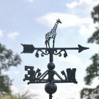 Giraffe Free Standing Weathervane Created From Iron