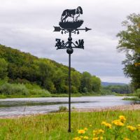 Springer Spaniel Free Standing Weathervane in Use Outdoors Springer Spaniel Free Standing Weathervane in Use Outdoors