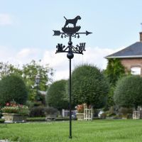 Border Terrier Free Standing Weathervane in Use in the Garden Border Terrier Free Standing Weathervane in Use in the Garden