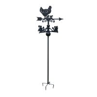 Hen & Chicks Free Standing Weathervane in Black