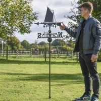 Norfolk Wherry Sail Boat Free Standing Weathervane to Scale Norfolk Wherry Sail Boat Free Standing Weathervane to Scale