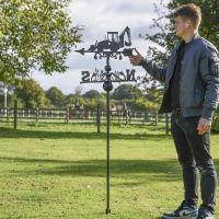 Construction Digger Free Standing Weathervane to Scale