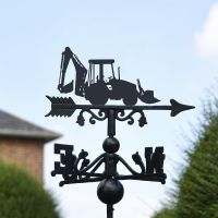 Construction Digger Free Standing Weathervane Created From Iron