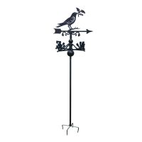 Raven & Holly Free Standing Weathervane on White Background Raven & Holly Free Standing Weathervane on White Background