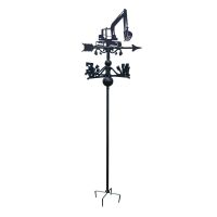 Digger Free Standing Weathervane on White Background