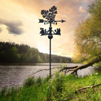 Oak Leaves Free Standing Weathervane in Situ Oak Leaves Free Standing Weathervane in Situ