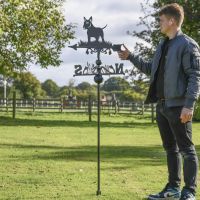 English Bull Terrier Free Standing Weathervane to Scale