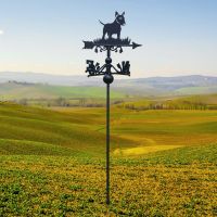 Free Standing Weathervane with English Bull Terrier Motif