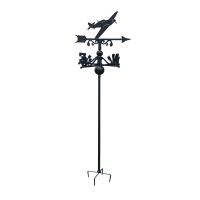 Hurricane Aircraft Free Standing Weathervane in Black