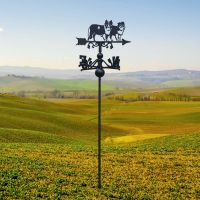 Free Standing Weathervane with Two Border Collies Topper