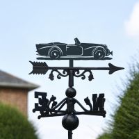 Close-Up of SP250 Daimler Topper on Free Standing Weathervane
