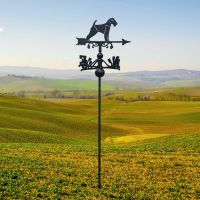 Free Standing Weathervane with Welsh Terrier Motif Free Standing Weathervane with Welsh Terrier Motif