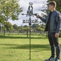 Boxer Dog Free Standing Weathervane to Scale Boxer Dog Free Standing Weathervane to Scale