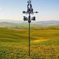 Free Standing Weathervane with Boxer Dog Motif Free Standing Weathervane with Boxer Dog Motif