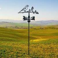 Free Standing Weathervane with Goldfinch Topper