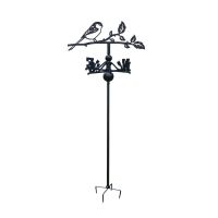 Long-Tailed Tit Free Standing Weathervane on White Background