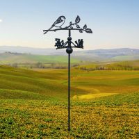 Long-Tailed Tit Free Standing Weathervane in Situ