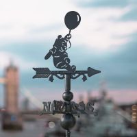Bear & Balloon on Miniature Weathervane in Situ