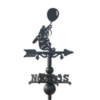 Bear & Balloon Miniature Weathervane on White Background
