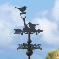 Miniature Weathervane with Pair of Robins Topper Miniature Weathervane with Pair of Robins Topper