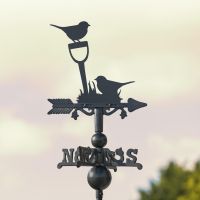 Mini Weathervane with Pair of Robins Motif Mini Weathervane with Pair of Robins Motif