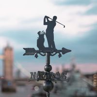 Golf Topper on Miniature Weathervane in Situ Golf Topper on Miniature Weathervane in Situ