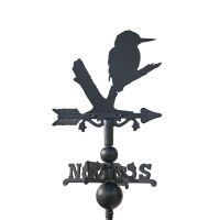 Kingfisher Miniature Weathervane on White Background