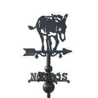 Donkey on Mini Weathervane on White Background
