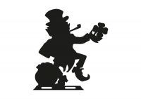 Close-Up of Leprechaun Topper for Miniature Weathervane