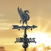 Liver Bird on Miniature Weathervane at Sunset Liver Bird on Miniature Weathervane at Sunset