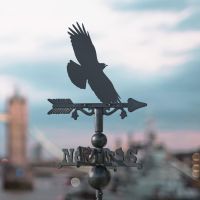 Miniature Weathervane with Cornish Chough in Situ