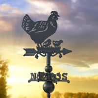 Miniature Weathervane with Hen & Chicks Design 
