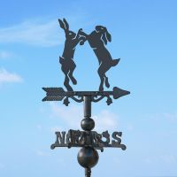 Boxing Hares Miniature Weathervane with a Blue Sky
