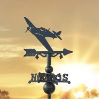 Hurricane Aircraft on Miniature Weathervane at Sunset