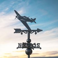 Hurricane Aircraft on Miniature Weathervane at Dusk
