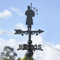 Mini Weathervane with Scottish Bagpiper