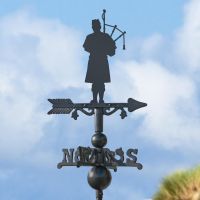 Miniature Weathervane with Scottish Bagpiper