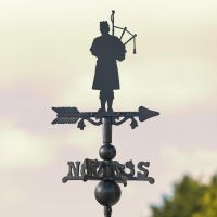 Mini Weathervane with Scottish Bagpiper Motif 