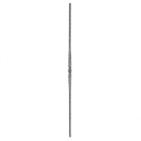 Tapered Hammered Stair Spindle with Flower Motif  Tapered Hammered Stair Spindle with Flower Motif