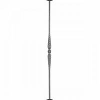 "Regency" Tapered Smooth Stair Spindle with Flower Motif 