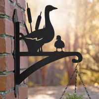 Geese Hanging Basket Bracket in Situ on a Brick Wall
