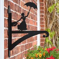 Mary Poppins Hanging Basket Bracket in Situ on a Brick Wall