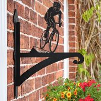 Cyclist Hanging Basket Bracket in Situ on a Brick Wall Cyclist Hanging Basket Bracket in Situ on a Brick Wall