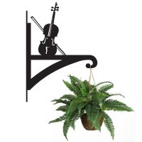 Violin Hanging Basket Bracket Holding a Plant Violin Hanging Basket Bracket Holding a Plant