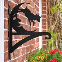 Cow Jumping Over Moon Hanging Basket Bracket in Situ Cow Jumping Over Moon Hanging Basket Bracket in Situ
