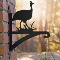 Guinea Fowl Hanging Basket Bracket on Wall Guinea Fowl Hanging Basket Bracket on Wall