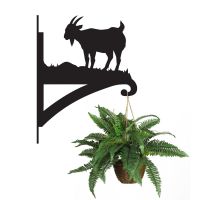 Mountain Goat Hanging Basket Bracket Holding a Plant
